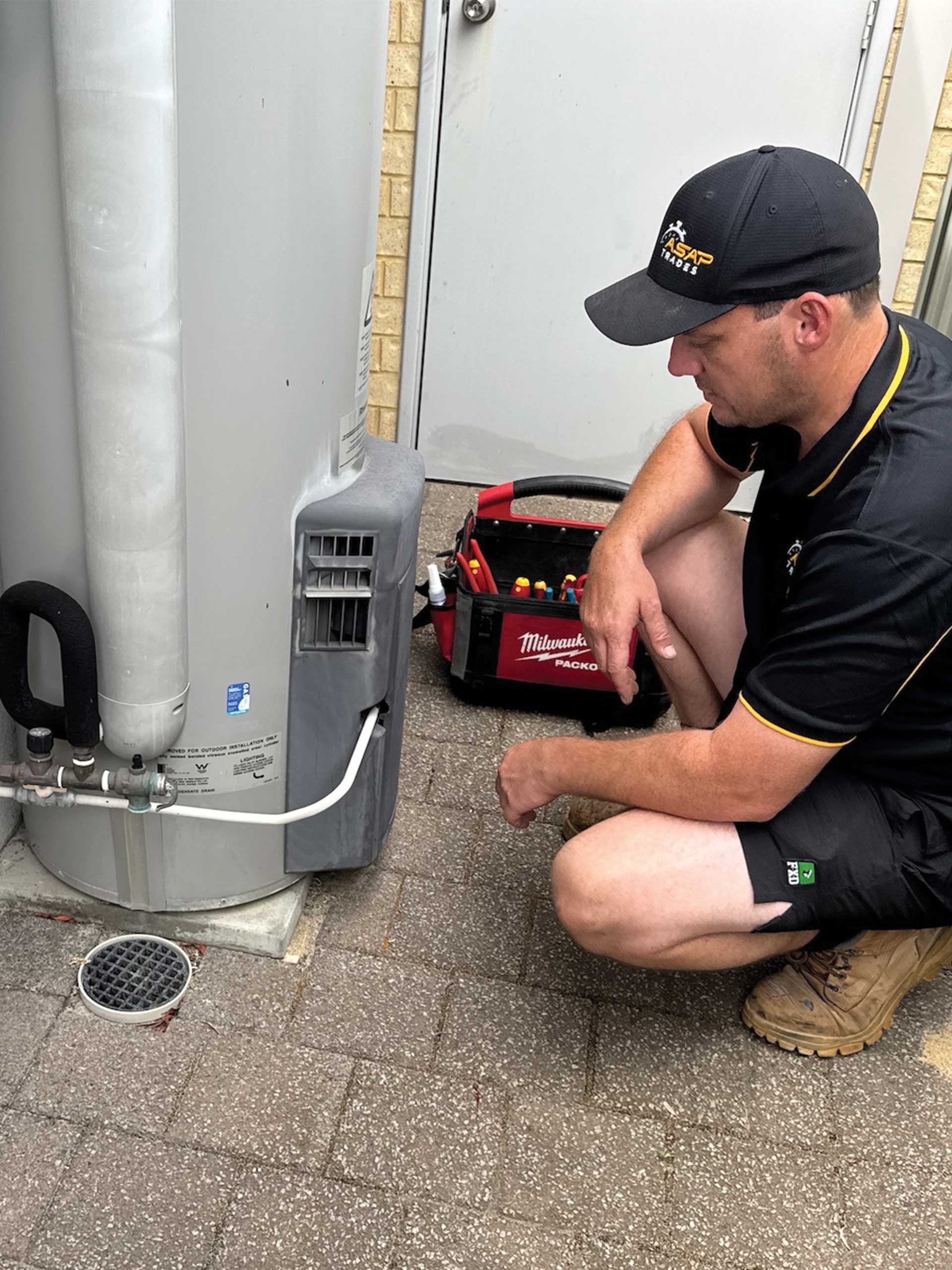 Hot water repairs asap trades